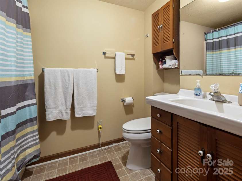 250 Mondamin Road, Zirconia, NC 28790.  MLS# CAR4248567, YatesRealty ID 9771. Main house lower level bathroom