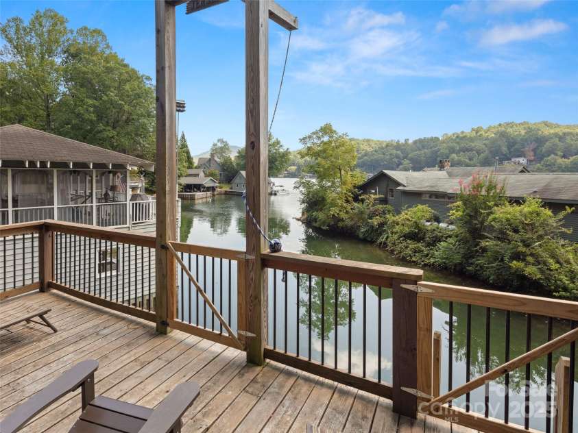 250 Mondamin Road, Zirconia, NC 28790.  MLS# CAR4248567, YatesRealty ID 9771. View from boathouse