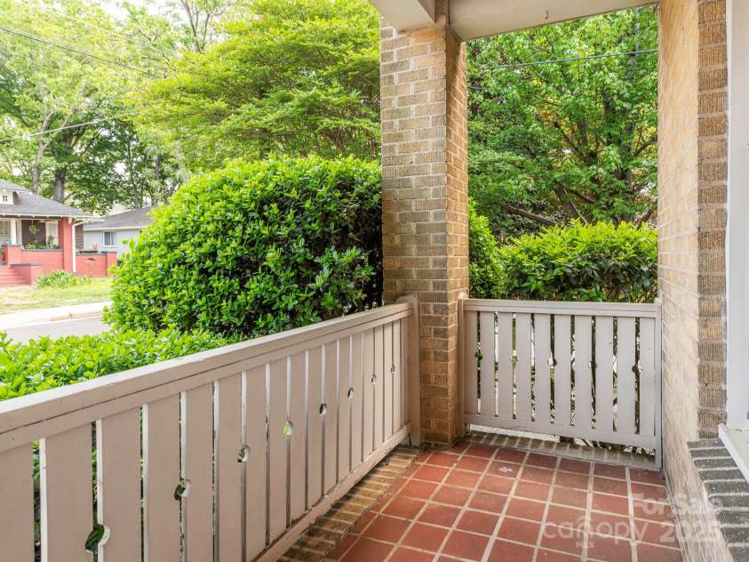 1512 Sunnyside Avenue, Charlotte, NC 28204.  MLS# CAR4249506, YatesRealty ID 9791. Unit 1 - Porch