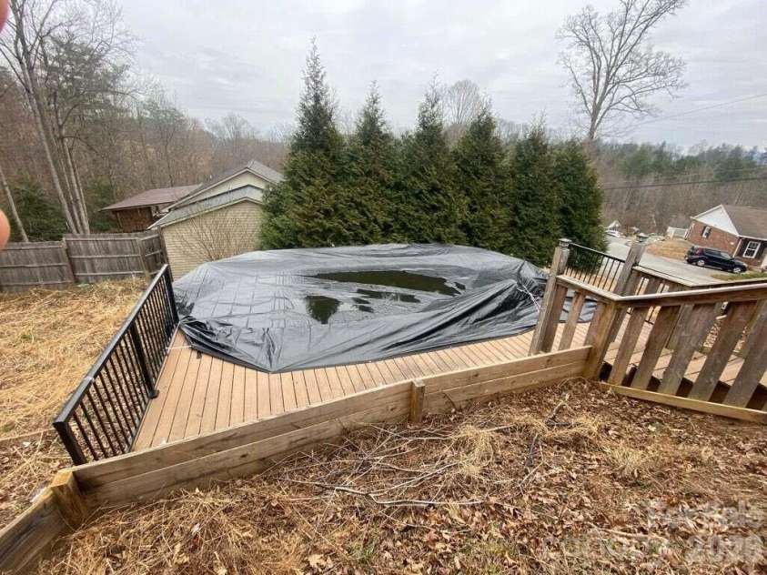 200 Park Place, Morganton, NC 28655.  MLS# CAR4367466, YatesRealty ID 9800. Pool after it was covered