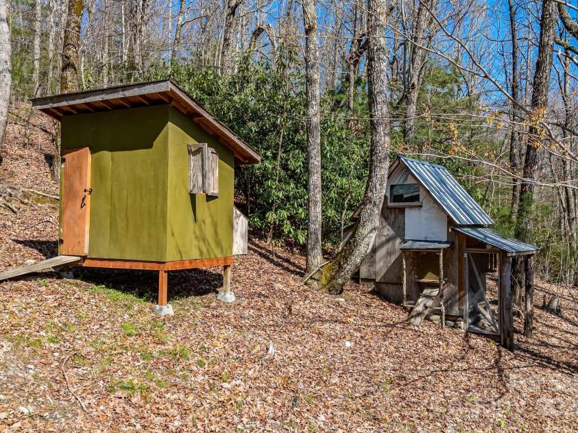 830 Fortescue Road, Zirconia, NC 28790.  MLS# CAR4232799, YatesRealty ID 9801. Chicken coop!
