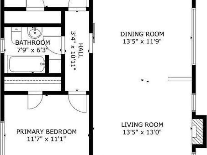 13 Norton Drive, Asheville, NC 28804.  MLS# CAR4309428, YatesRealty ID 9809. Floor plan 