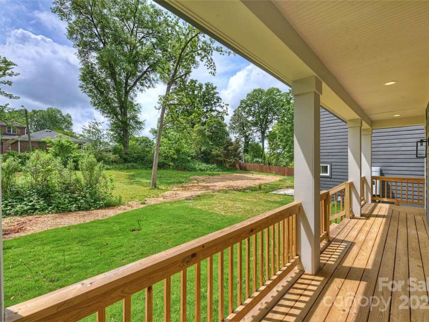 205 Coxe Avenue, Charlotte, NC 28208.  MLS# CAR4251010, YatesRealty ID 9820. Back porch