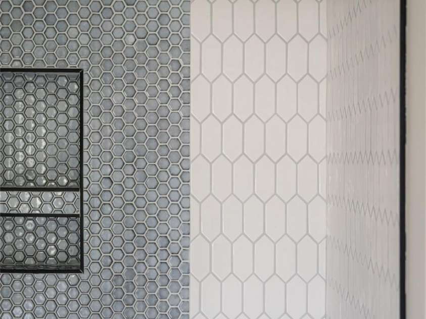 251 Bee Tree Road, Swannanoa, NC 28778.  MLS# CAR4238018, YatesRealty ID 9826. Guest bathroom shower detail