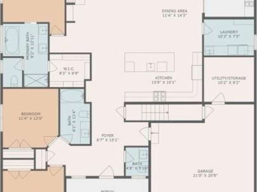251 Bee Tree Road, Swannanoa, NC 28778.  MLS# CAR4238018, YatesRealty ID 9826. Main level floor plan