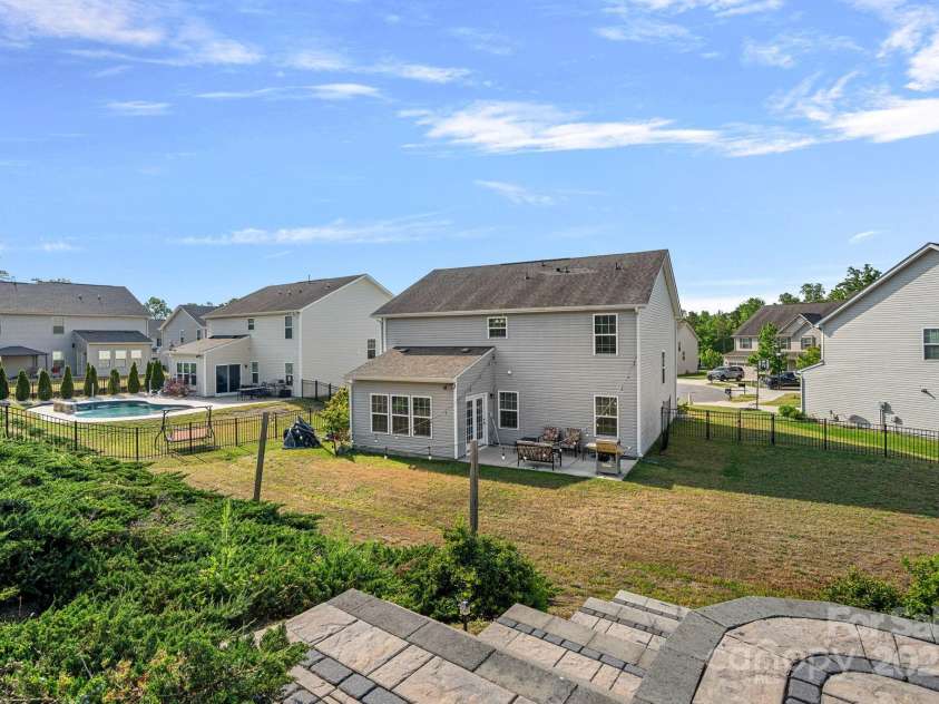 7332 Newsome Court, Concord, NC 28025.  MLS# CAR4253891, YatesRealty ID 9841. View From the Upper Patio