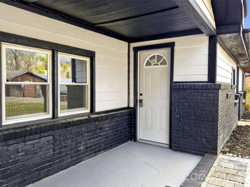 90 Ebenezer Road, Old Fort, NC 28762.  MLS# CAR4351038, YatesRealty ID 9846. Covered entrance 