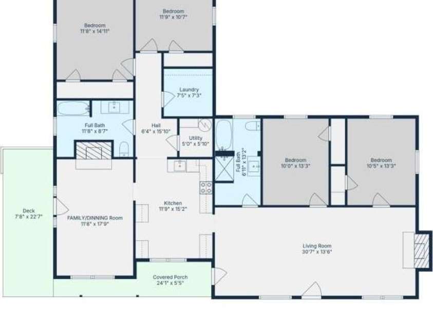 90 Ebenezer Road, Old Fort, NC 28762.  MLS# CAR4351038, YatesRealty ID 9846. Floorplan 