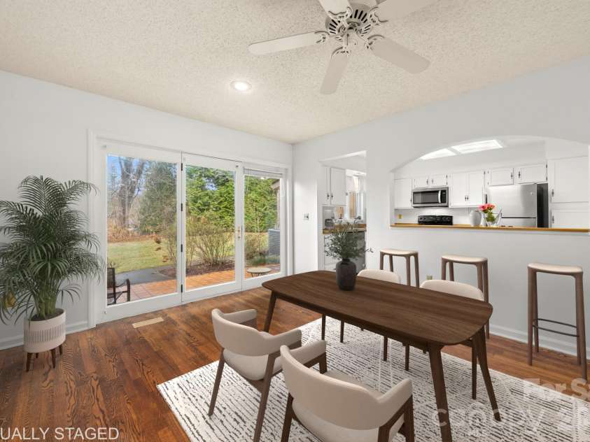 103 Pebble Creek Drive, Asheville, NC 28803.  MLS# CAR4328597, YatesRealty ID 9874. Dining room - virtually staged