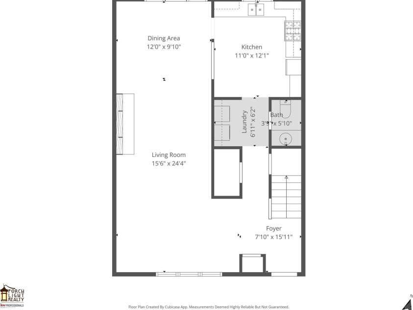 103 Pebble Creek Drive, Asheville, NC 28803.  MLS# CAR4328597, YatesRealty ID 9874. Main level floorplan