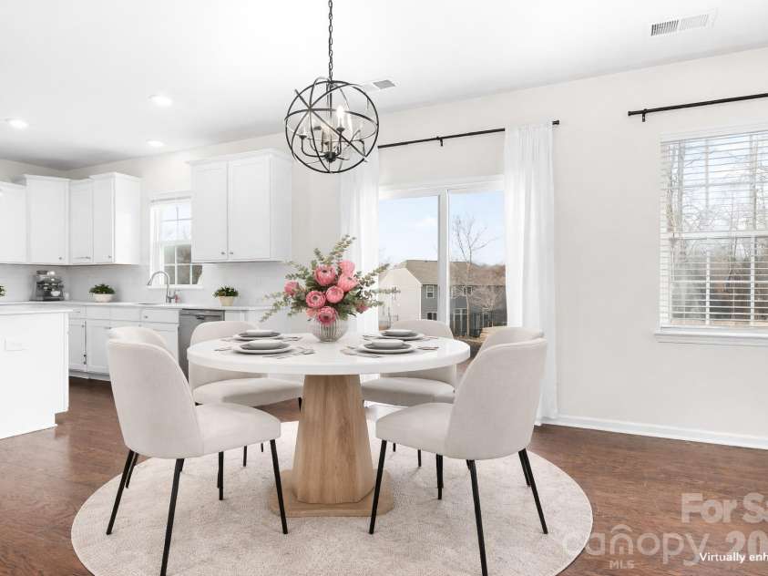 1316 Mona Vale Drive, Huntersville, NC 28078.  MLS# CAR4342109, YatesRealty ID 9876. Breakfast area virtually staged