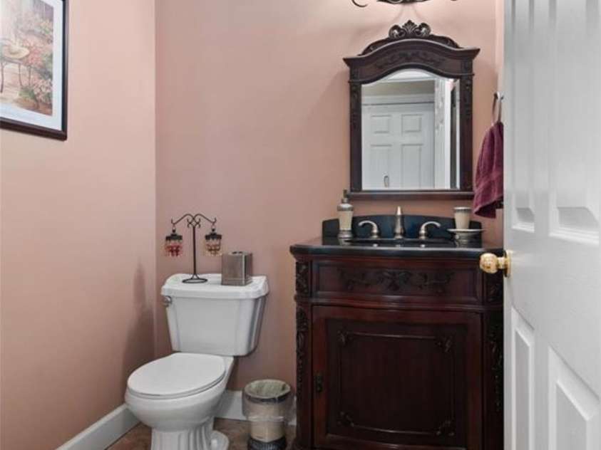 165 Sequoyah Drive, Waynesville, NC 28785.  MLS# CAR4249875, YatesRealty ID 9884. Spacious and beautifully designed bathroom with marble flooring