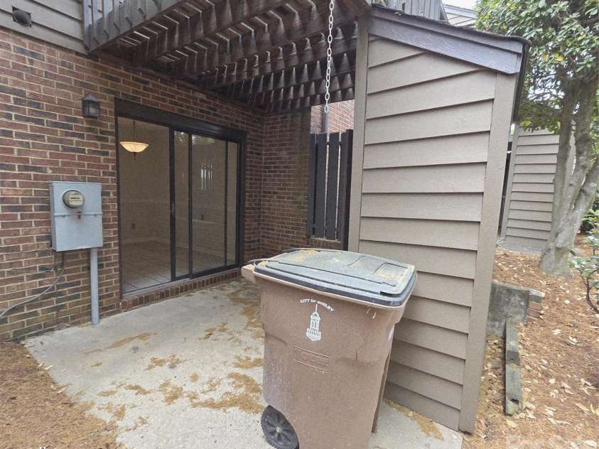 326 Patton Drive, Shelby, NC 28150.  MLS# CAR4365918, YatesRealty ID 9889. Patio/Storage
