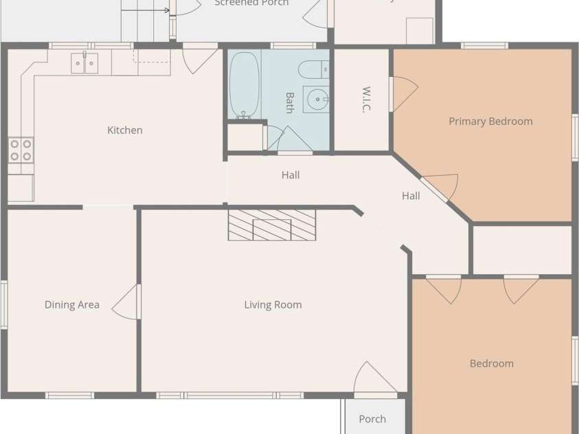 109 Brookhill Road, Shelby, NC 28150.  MLS# CAR4365964, YatesRealty ID 9890. Floor Plan - For Visualization Purposes Only - Not to Scale