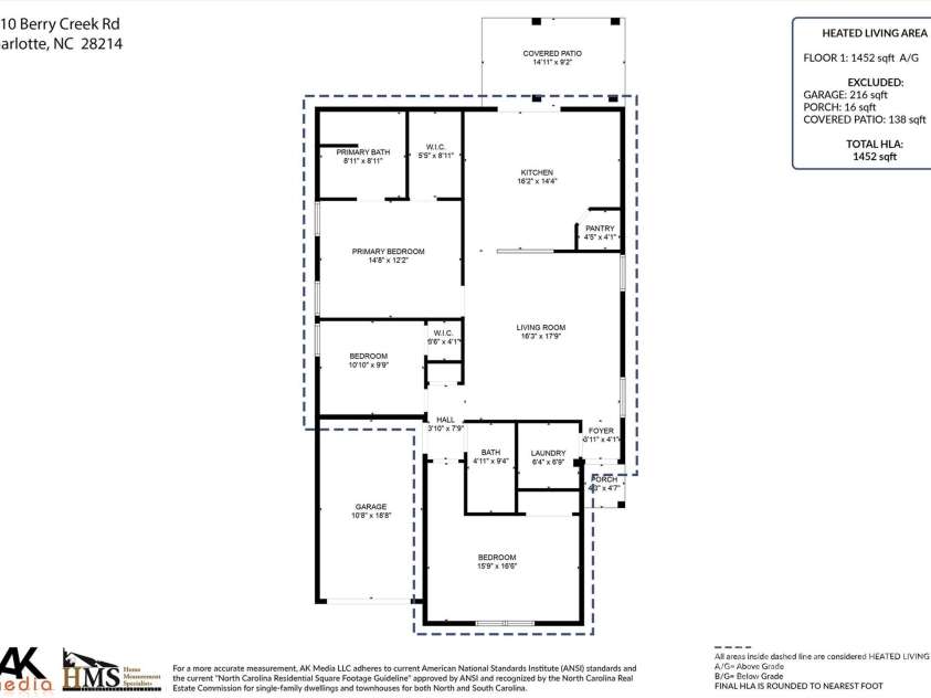 2810 Berry Creek Road, Charlotte, NC 28214.  MLS# CAR4250765, YatesRealty ID 9893. 