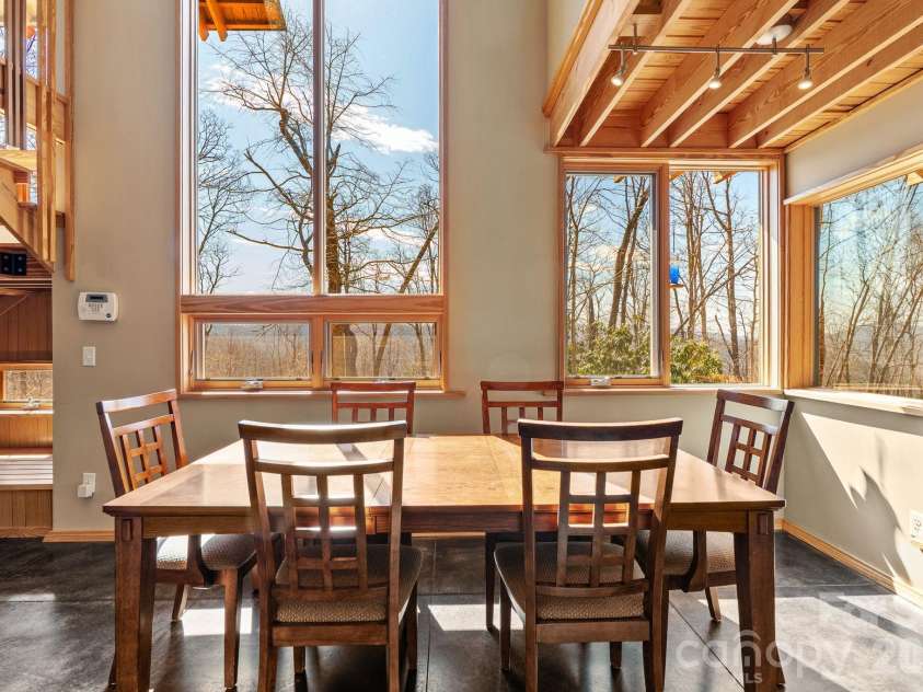 588 Long Branch Road, Swannanoa, NC 28778.  MLS# CAR4364788, YatesRealty ID 9917. Dining area has incredible mountain views