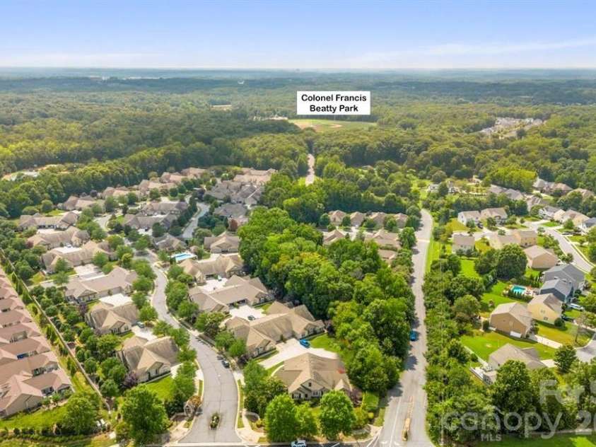 2444 Coltsview Lane, Matthews, NC 28105.  MLS# CAR4350705, YatesRealty ID 9922. Fabulous community adjacent to Beatty Park