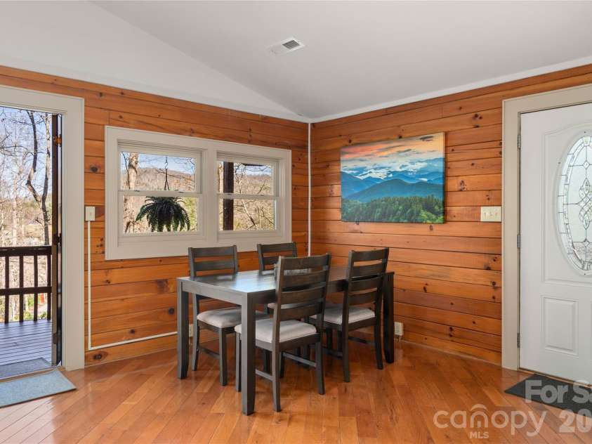 37 Cherokee Trail, Fletcher, NC 28732.  MLS# CAR4357676, YatesRealty ID 9928. Dining area in the open floor plan