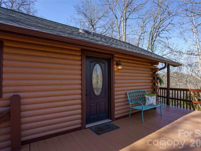 37 Cherokee Trail, Fletcher, NC 28732.  MLS# CAR4357676, YatesRealty ID 9928. Sunny front entrance 