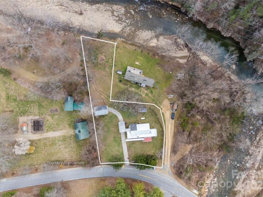 491 Lance Avenue, Hot Springs, NC 28743.  MLS# CAR4235506, YatesRealty ID 9947. Lot lines are approximate