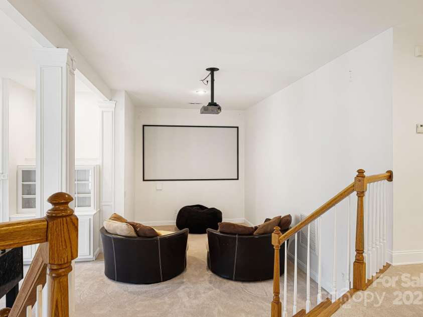 36 White Ash Drive, Asheville, NC 28803.  MLS# CAR4239154, YatesRealty ID 9961. Basement Media Room