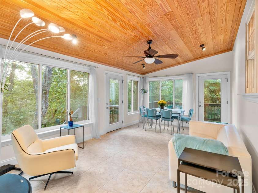 36 White Ash Drive, Asheville, NC 28803.  MLS# CAR4310417, YatesRealty ID 9961. Sunroom 