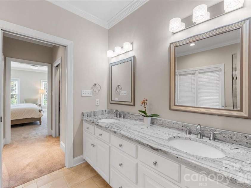 10401 Newberry Park Lane, Charlotte, NC 28277.  MLS# CAR4357255, YatesRealty ID 9965. Double vanities 