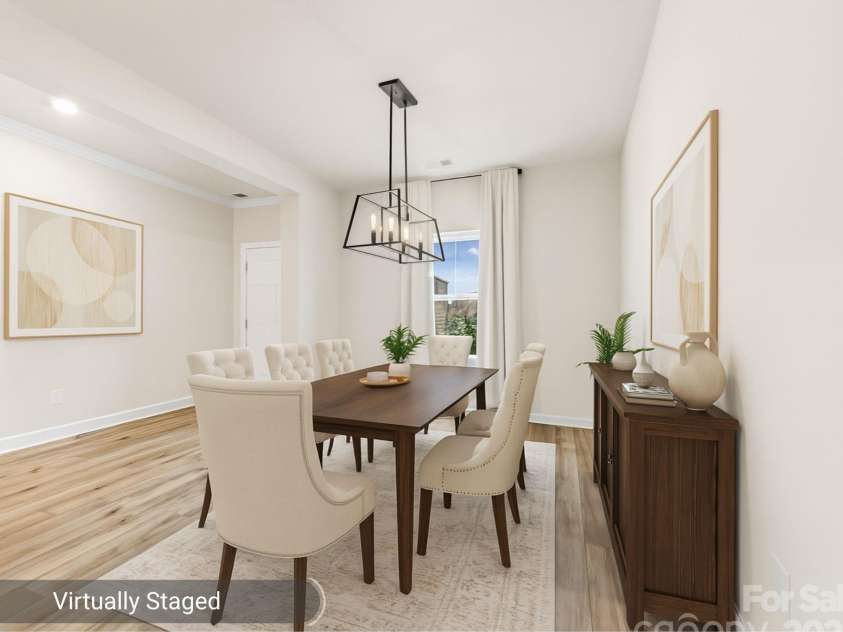 916 Clementine Road, Monroe, NC 28110.  MLS# CAR4232082, YatesRealty ID 9968. Foyer + Dining - Virtually Staged