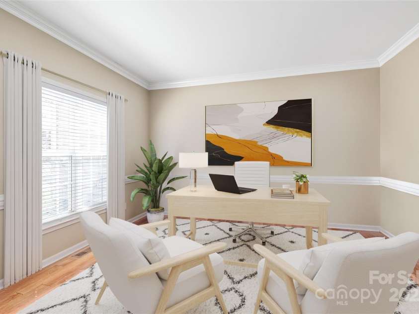 10615 Persimmon Creek Drive, Mint Hill, NC 28227.  MLS# CAR4232856, YatesRealty ID 9969. Virtually Staged - Office or Flex Room off Entry