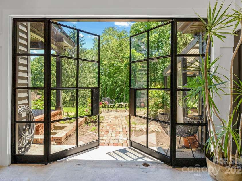 51 Mark Twain Road, Asheville, NC 28805.  MLS# CAR4235771, YatesRealty ID 9970. Custom Metal French Doors