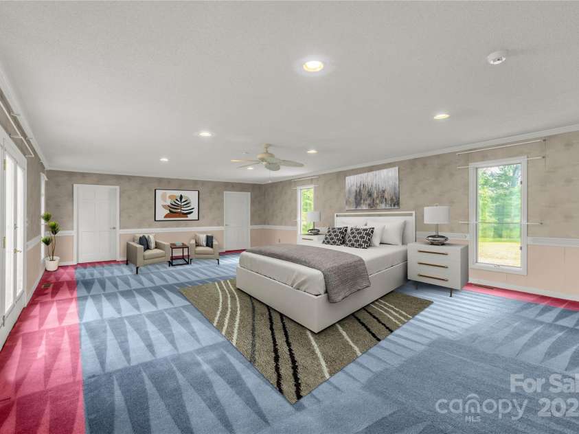 2007 Green Peach Road, Lancaster, SC 29720.  MLS# CAR4249856, YatesRealty ID 9997. Virtually staged primary bedroom