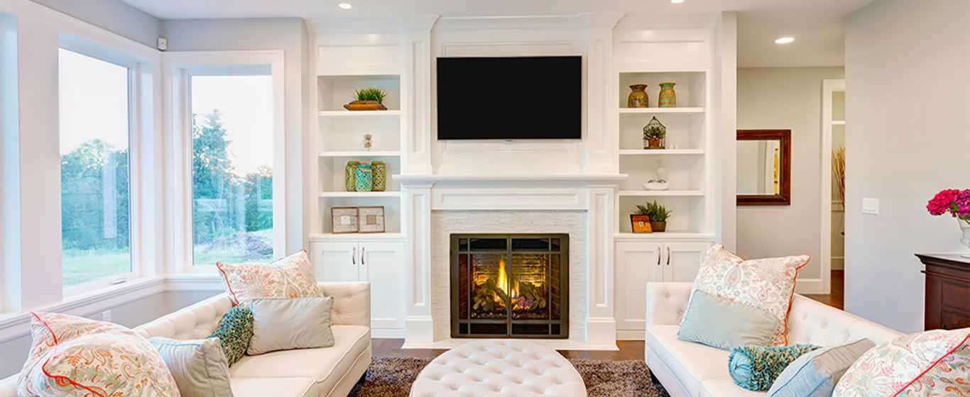 house with a fireplace